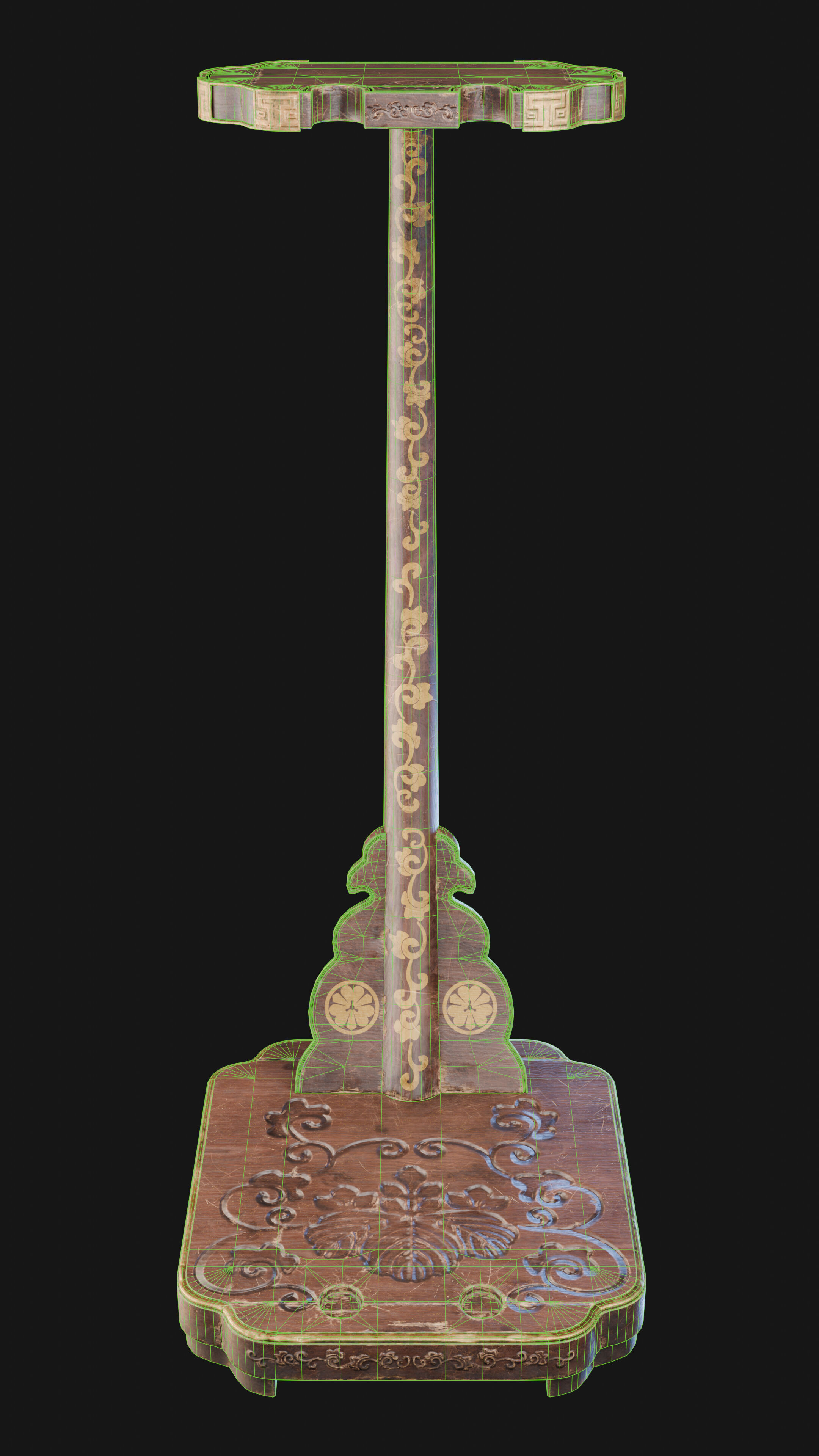 Katana Japanese Sword and Katana Stand - Game-ready Weapon Low-poly 3D model_15