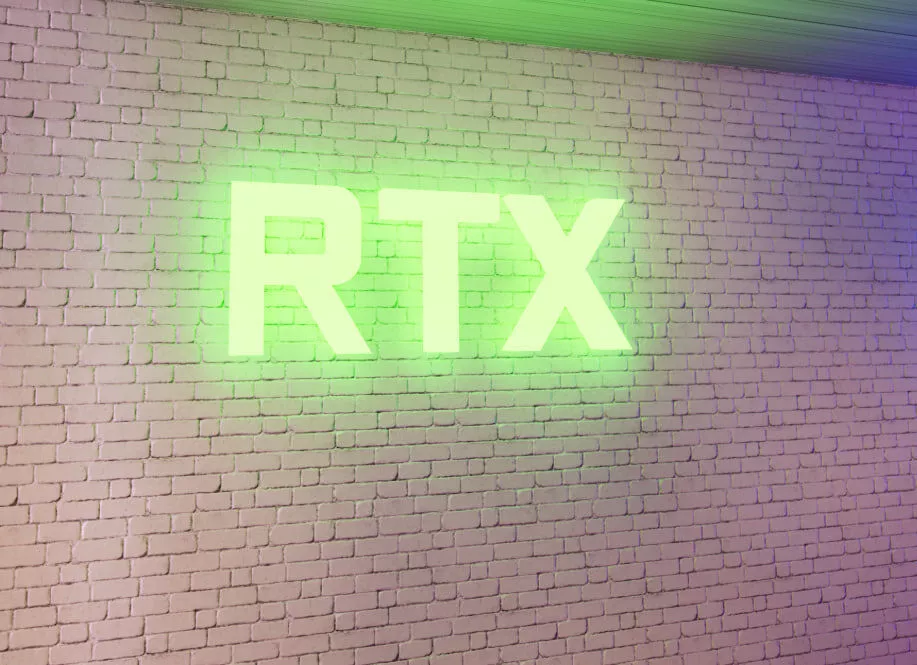 RTX Neon Sign Free low-poly 3D model