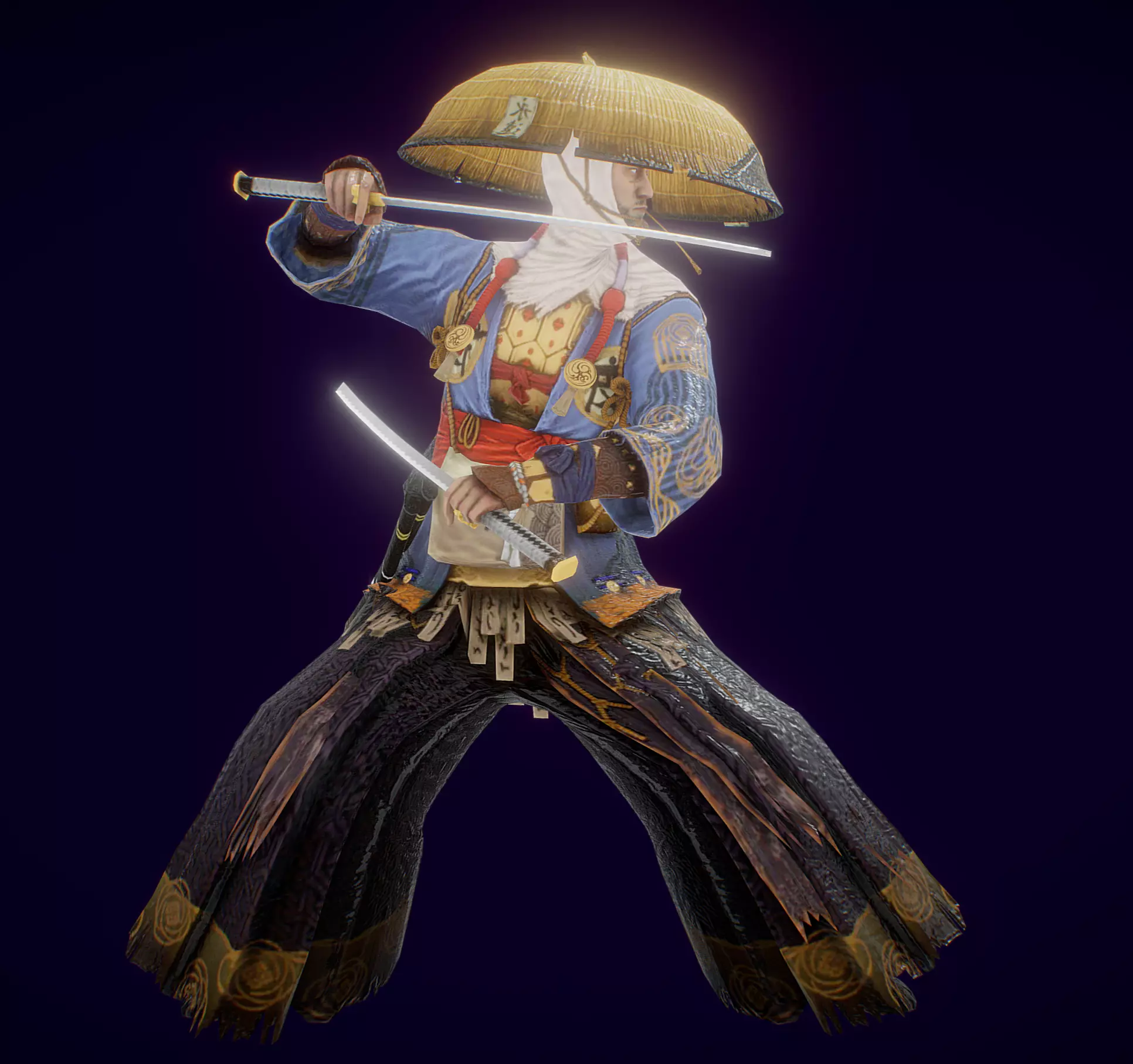 Blind Ronin Low-poly 3D model