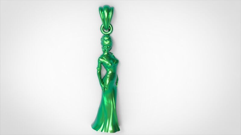 PRINCESS PENDANT 3D print model_21