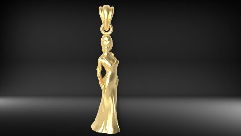 PRINCESS PENDANT 3D print model_25