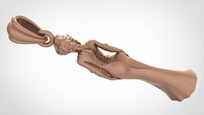 PRINCESS PENDANT 3D print model_17