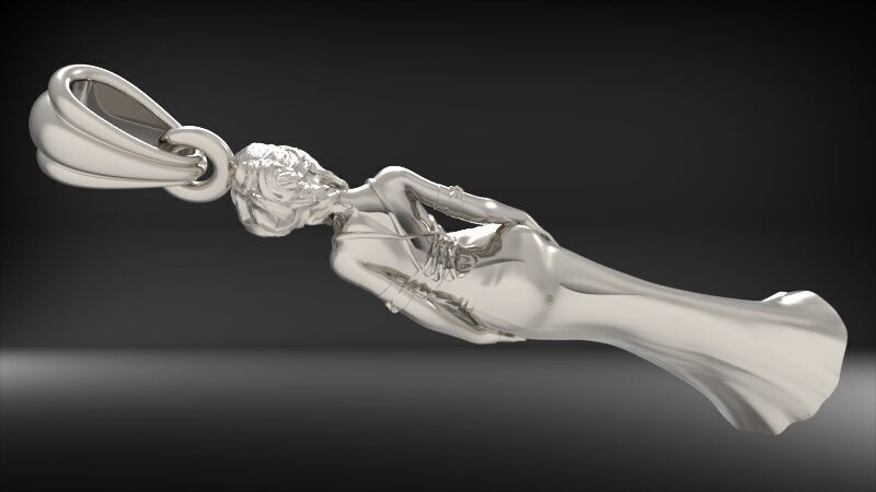 PRINCESS PENDANT 3D print model_27