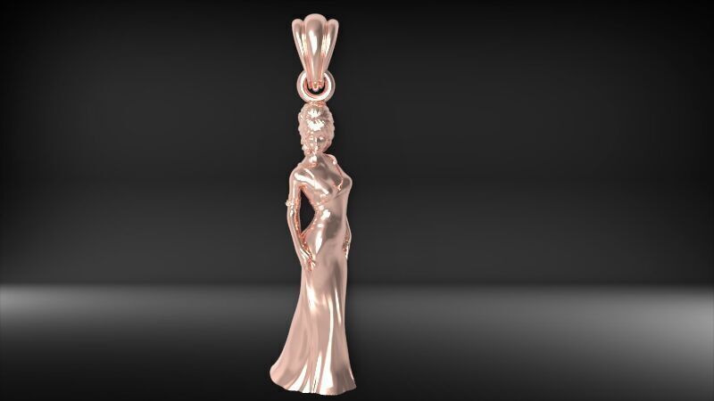 PRINCESS PENDANT 3D print model_8