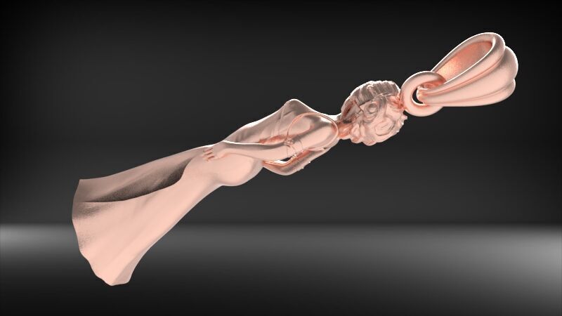 PRINCESS PENDANT 3D print model_28