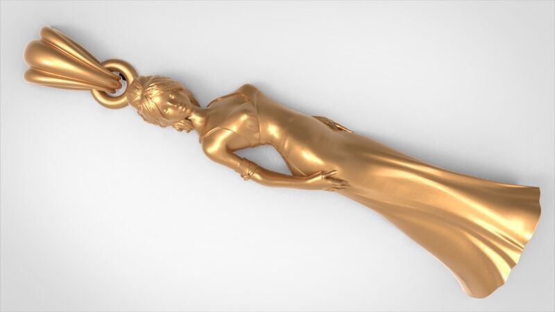 PRINCESS PENDANT 3D print model_22