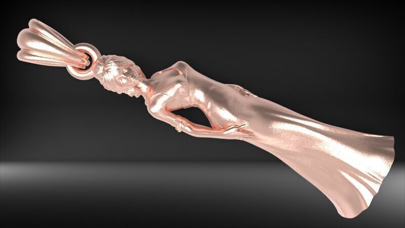 PRINCESS PENDANT 3D print model_21