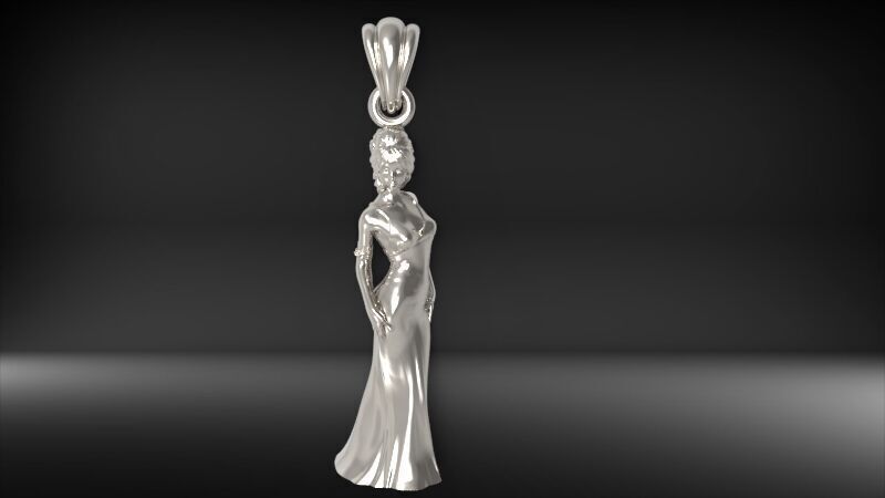 PRINCESS PENDANT 3D print model_6