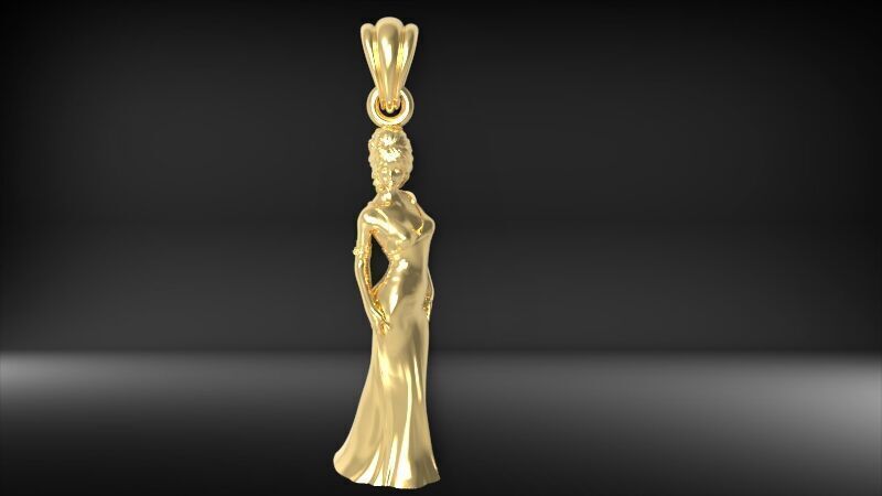 PRINCESS PENDANT 3D print model_5