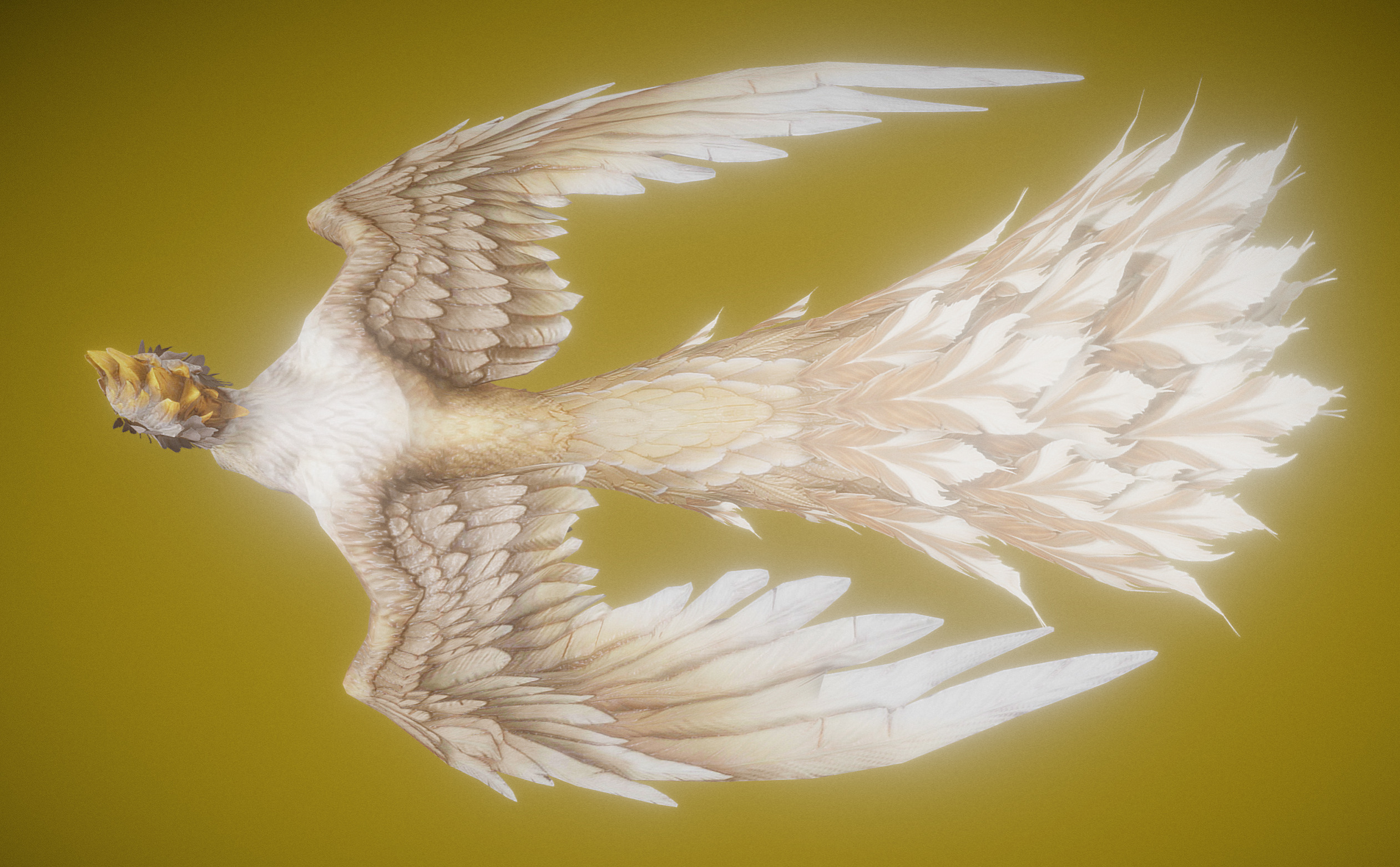 Feather Low-poly 3D model_6