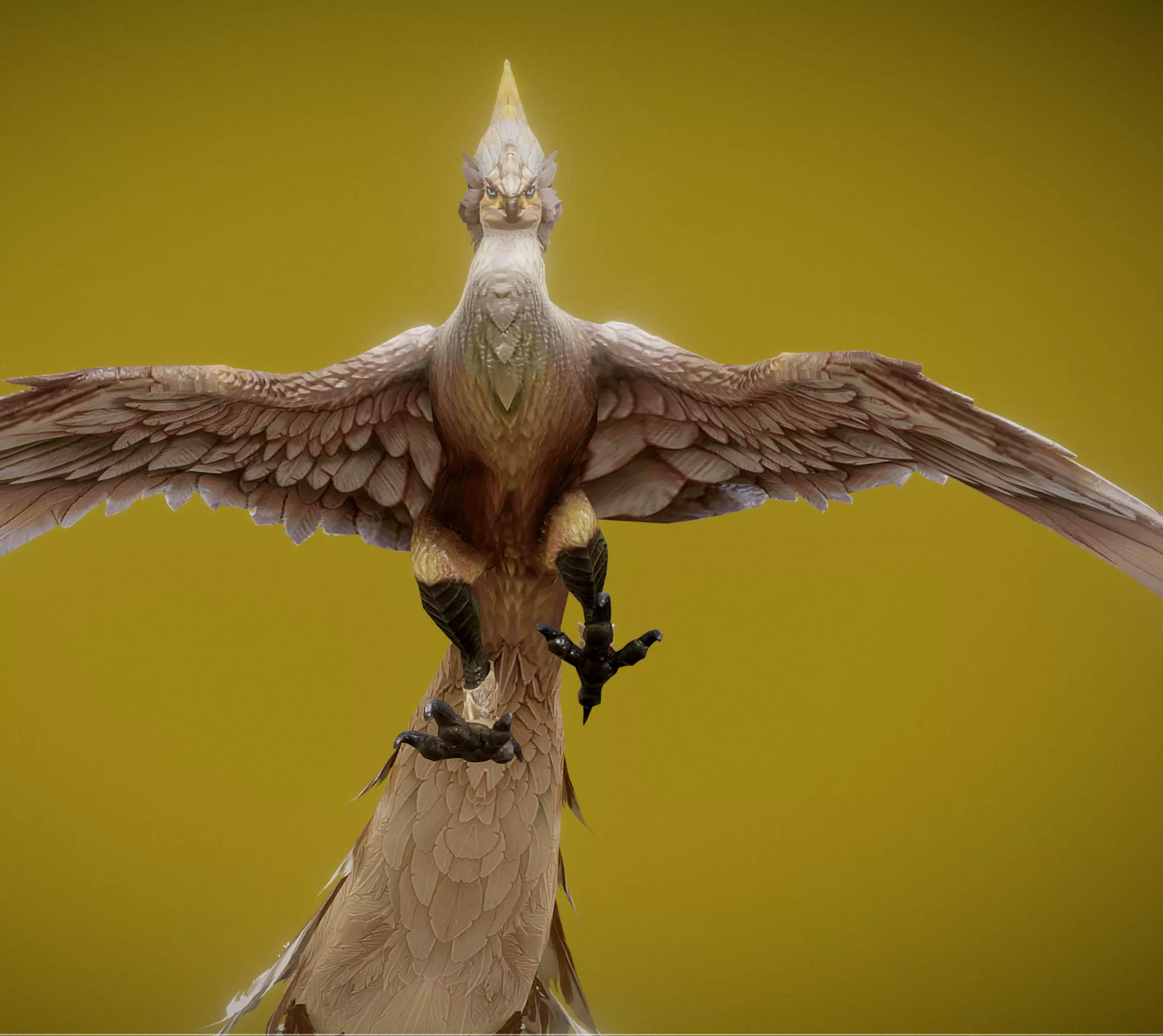 Feather Low-poly 3D model_0