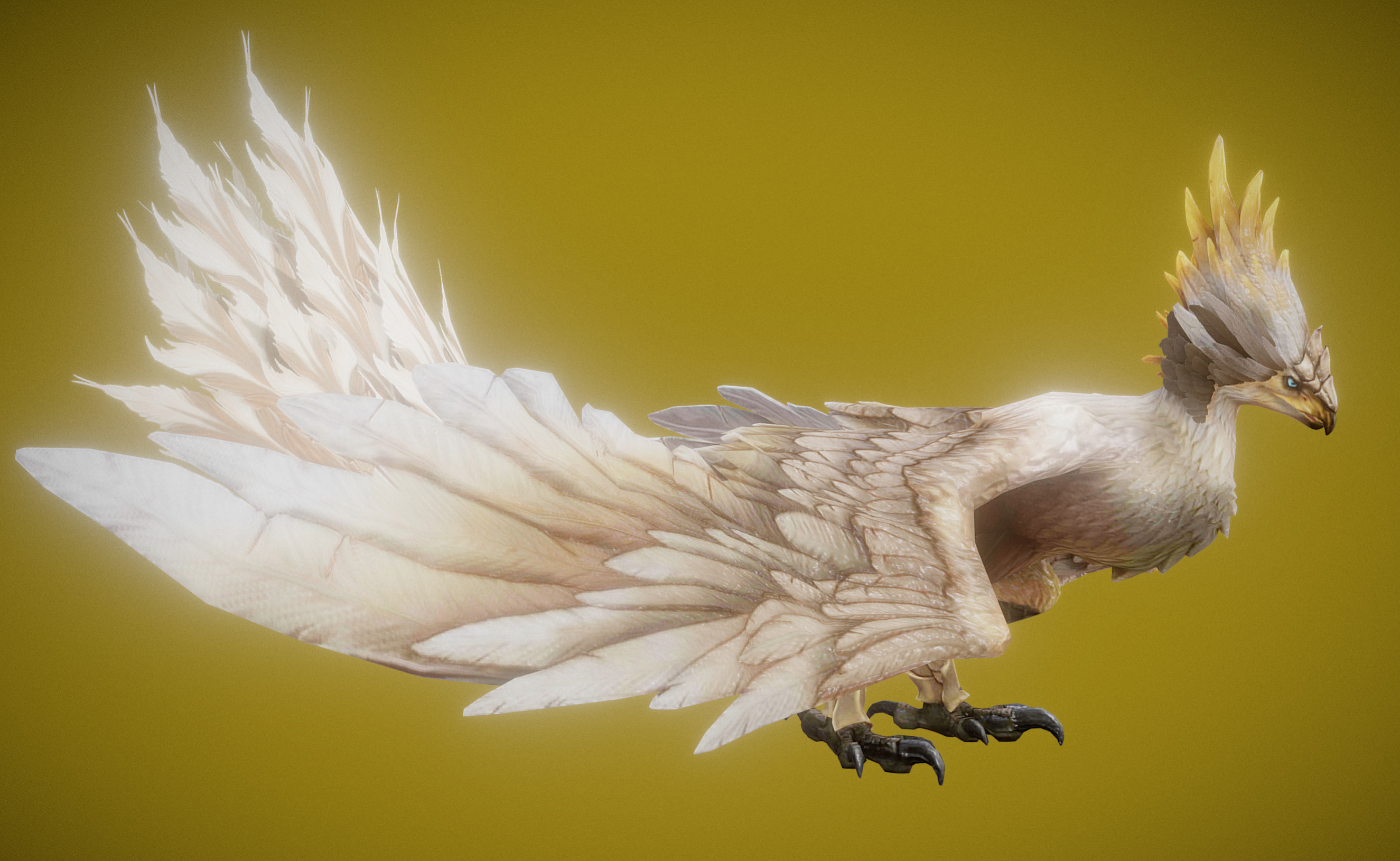 Feather Low-poly 3D model_1