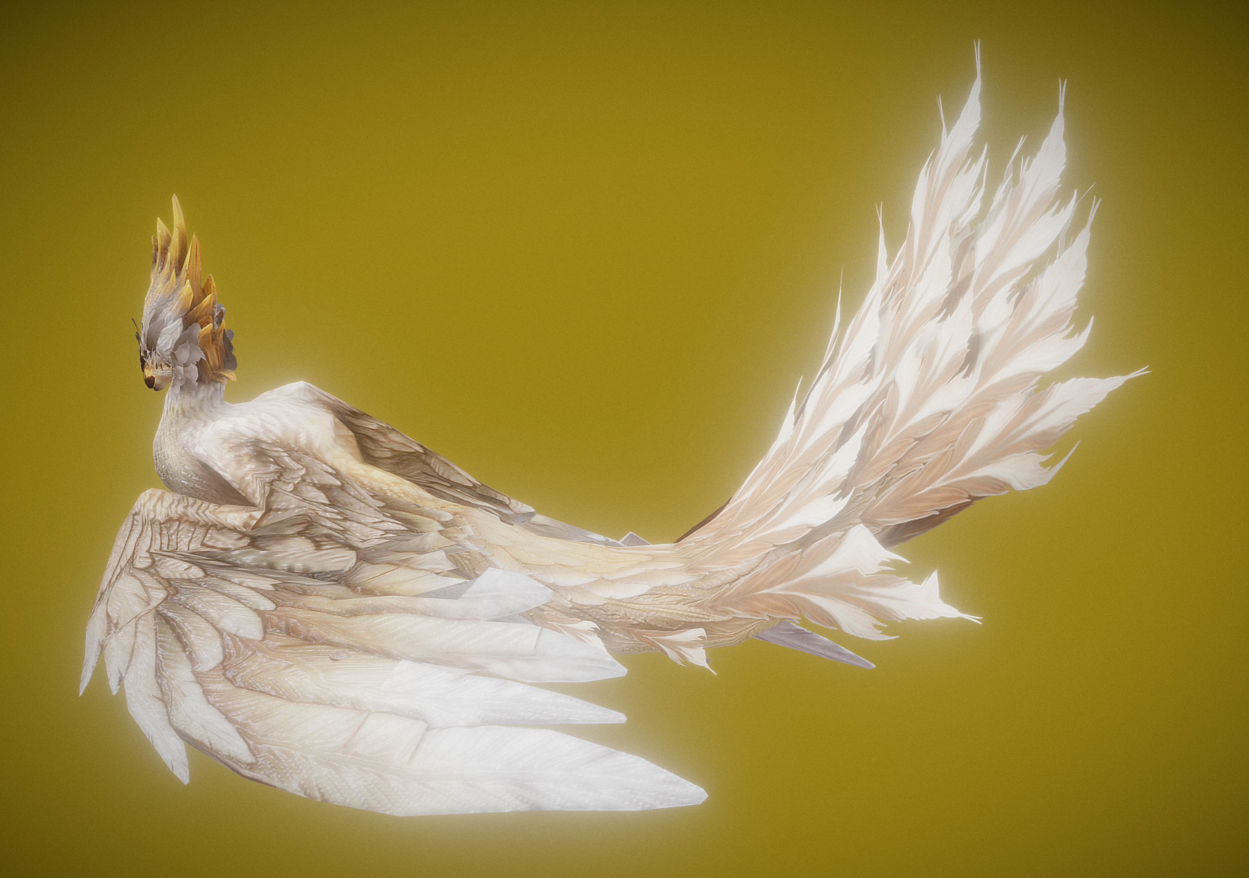 Feather Low-poly 3D model_3