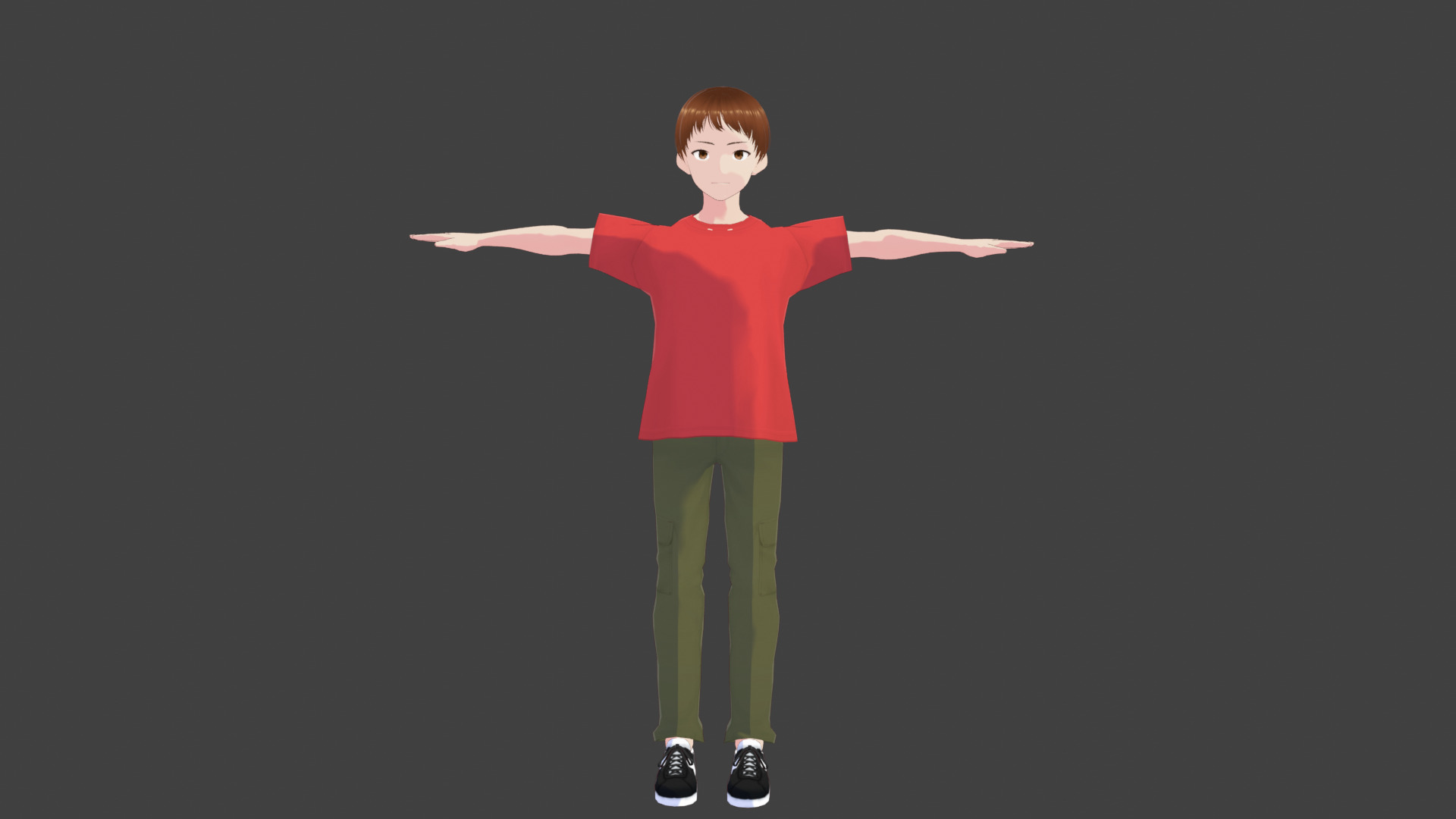 Rigged Anime Tween Boy with over 50 Shape Keys Free low-poly 3D model_2