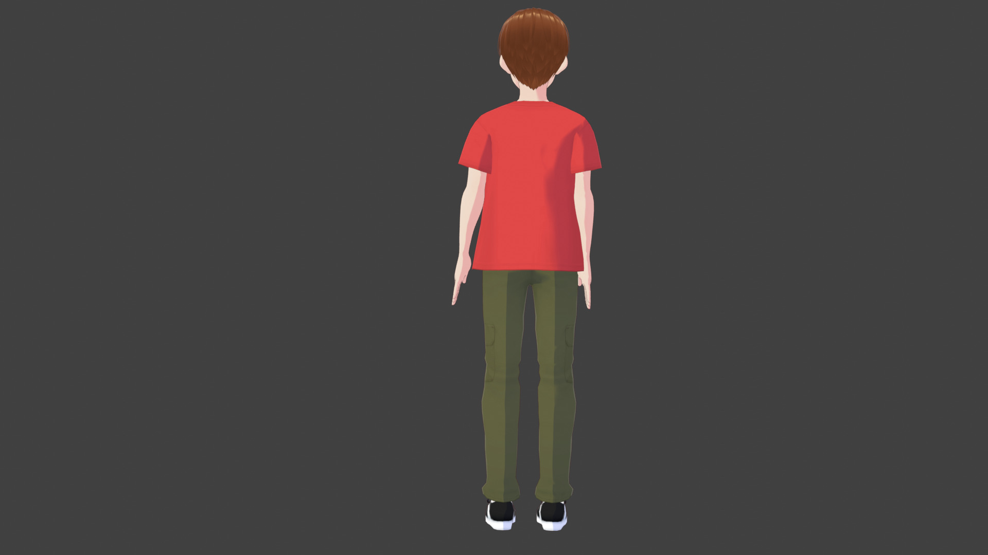 Rigged Anime Tween Boy with over 50 Shape Keys Free low-poly 3D model_5