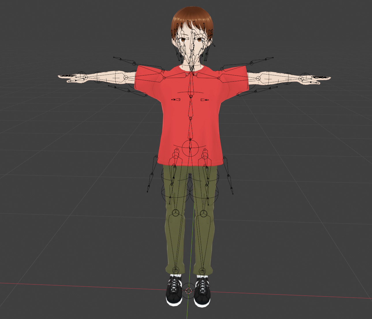 Rigged Anime Tween Boy with over 50 Shape Keys Free low-poly 3D model_4