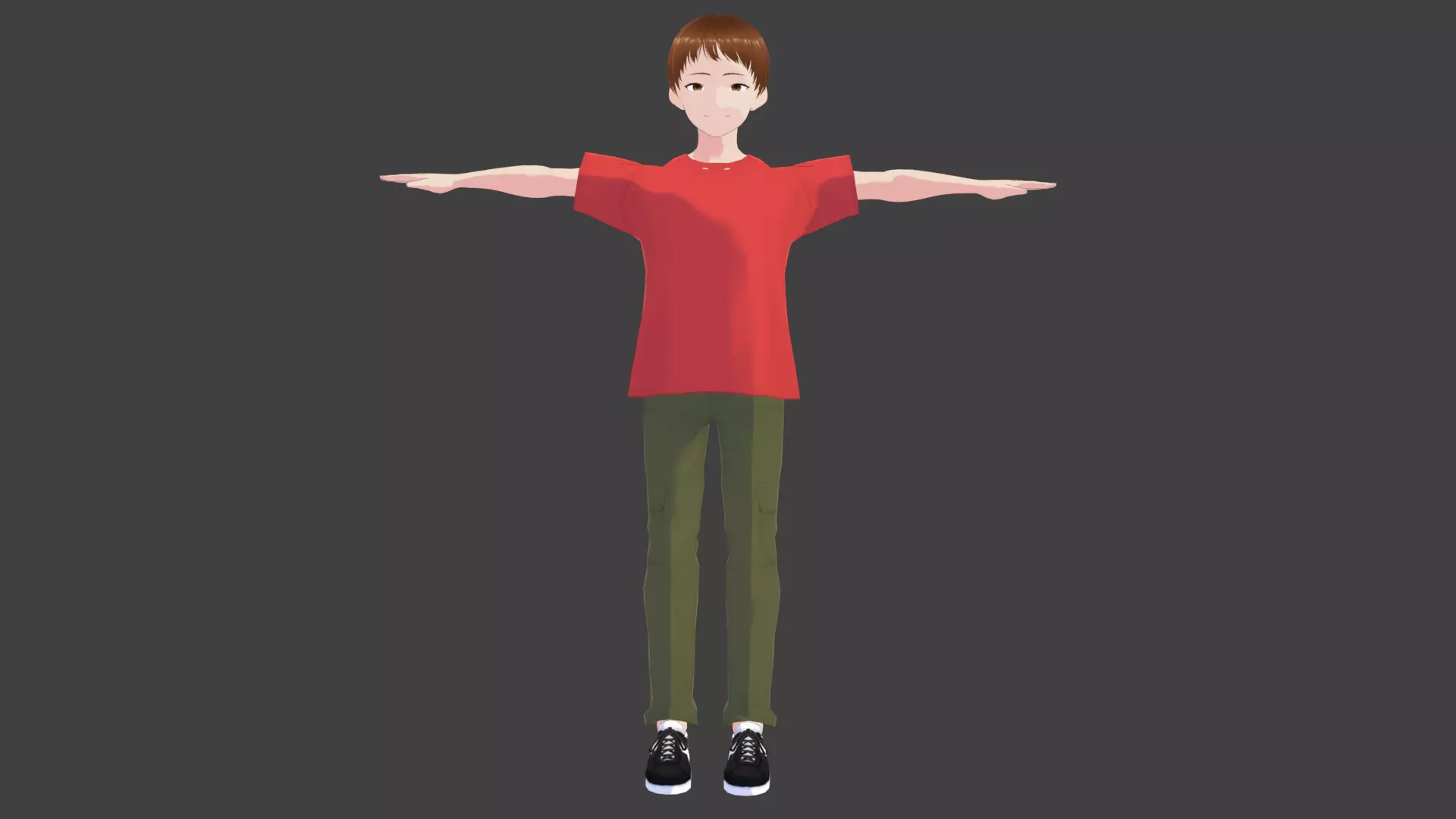 Rigged Anime Tween Boy with over 50 Shape Keys Free low-poly 3D model_0