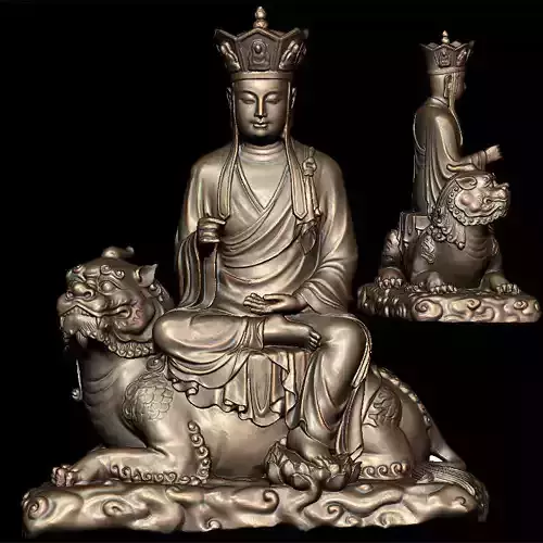 Ancient Chinese mythology Buddha Bodhisattva statue Ksitigarbha