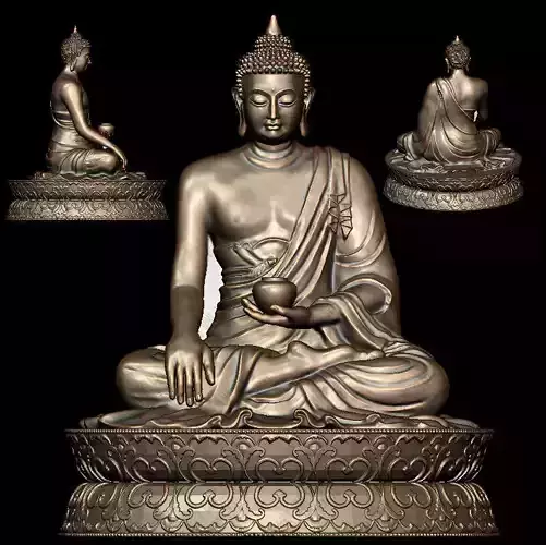 Ancient Chinese mythology Buddha Bodhisattva statue  Buddha