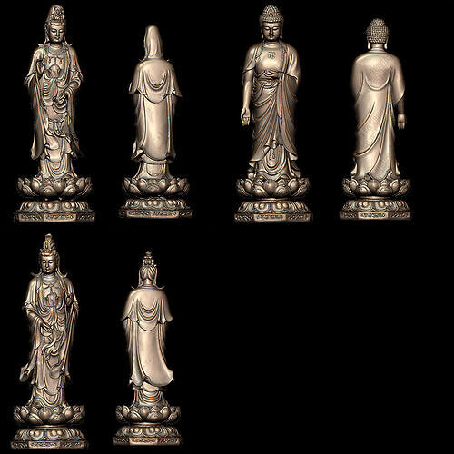 Ancient Chinese mythology Buddha Bodhisattva statue Guanyin Free 3D print model