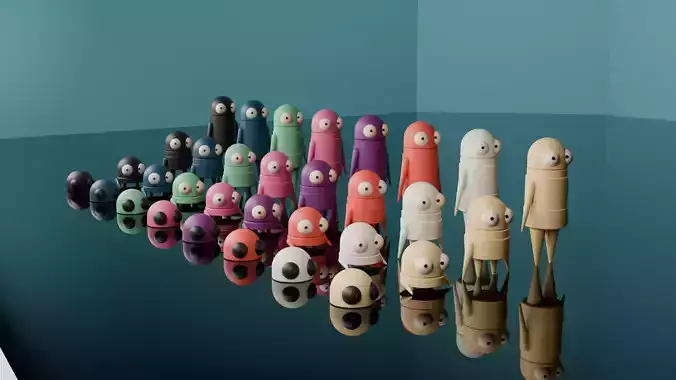 Repo Characters Free low-poly 3D model