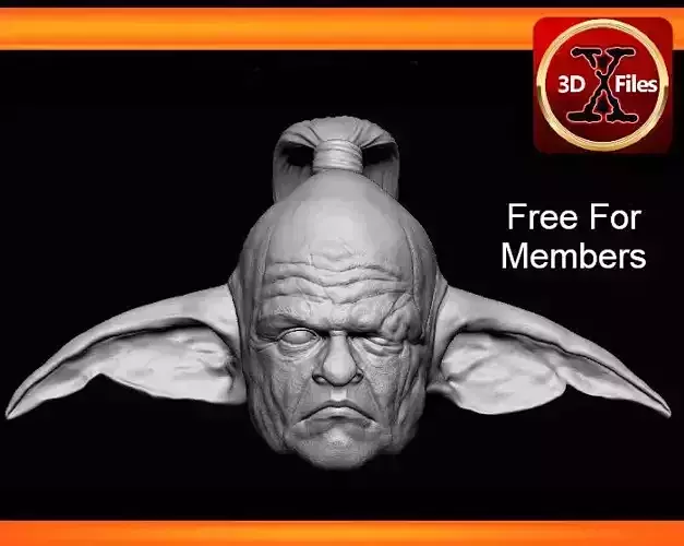 Even Piell - Star Wars Action Figure  Head Sculpt  - 3D Print 3D print model