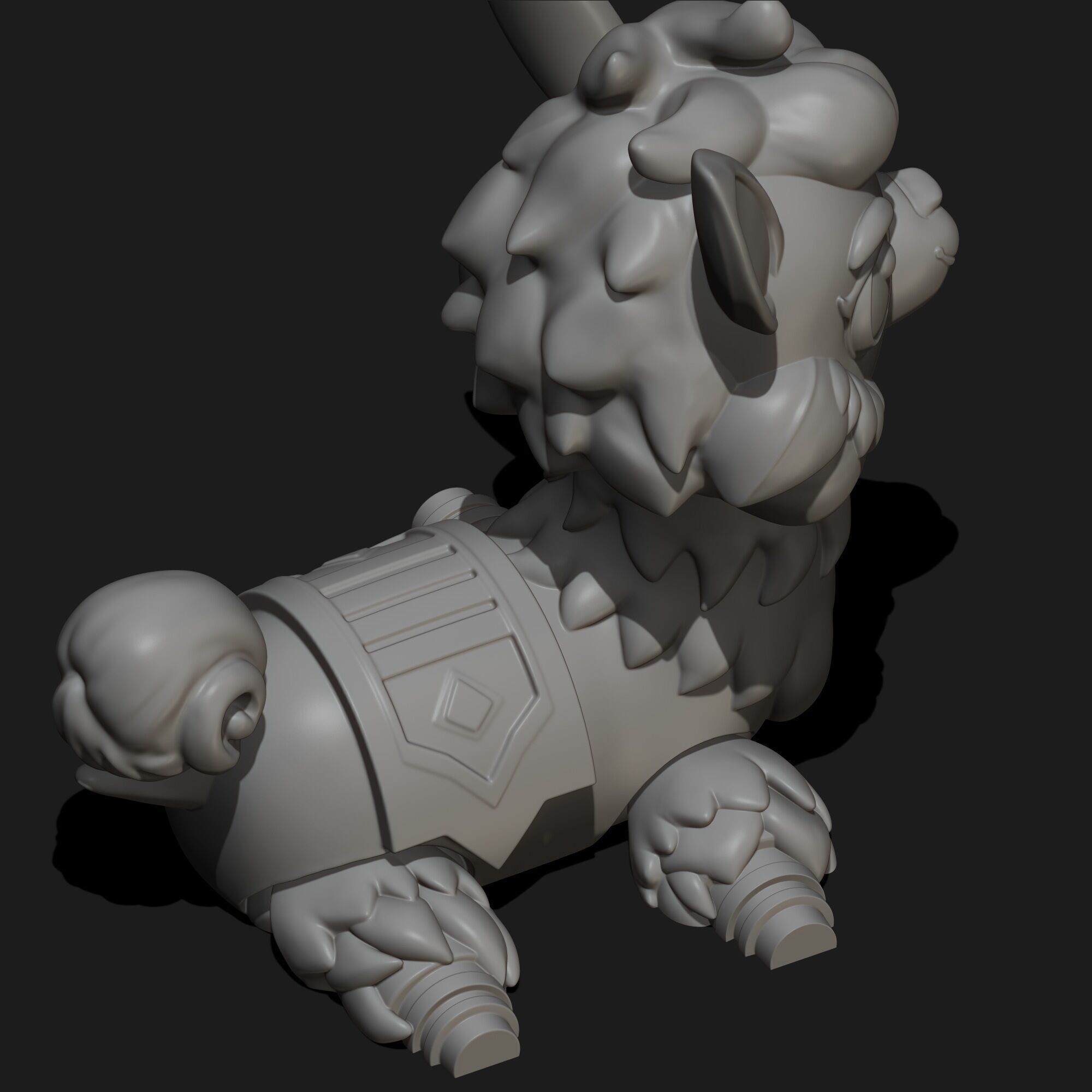 Articulated Llama Flexi Toy 3D Printable STL File 3D print model_4