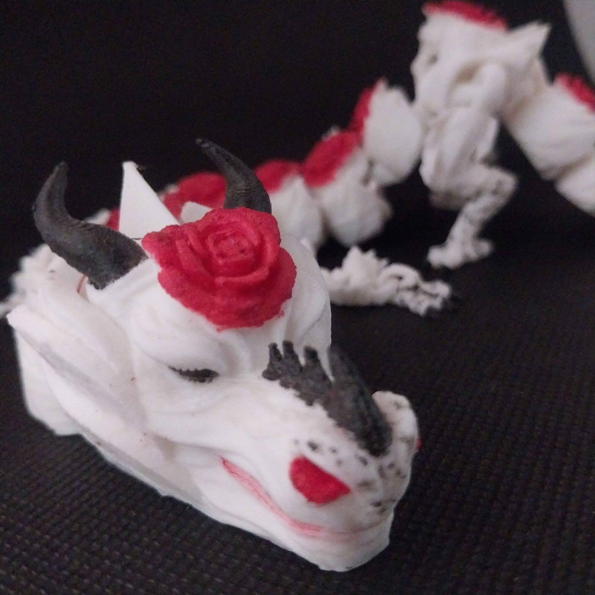 Rose Guardian Flexi Dragon  Articulated 3D print model_5