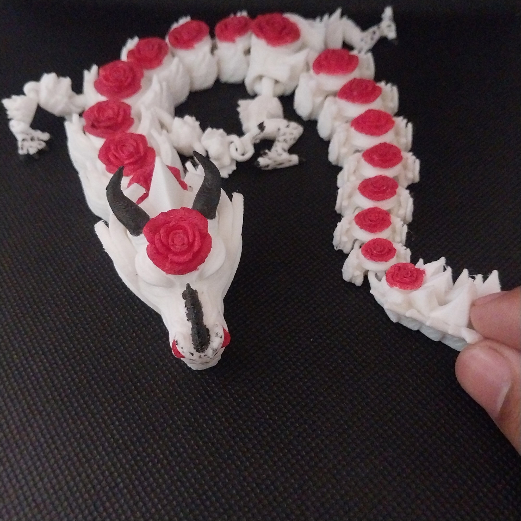 Rose Guardian Flexi Dragon  Articulated 3D print model_3