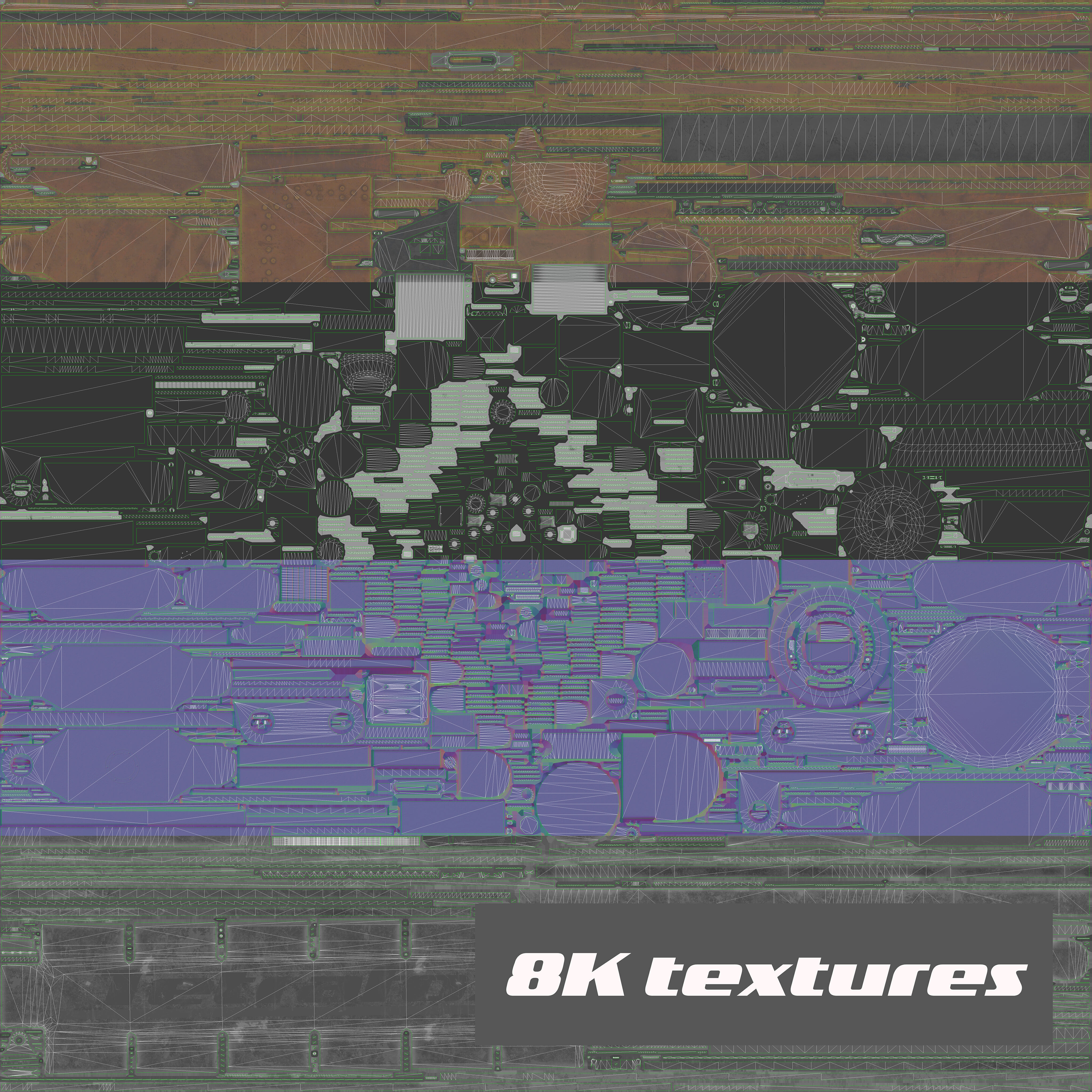 Futuristic crane Low-poly 3D model_6