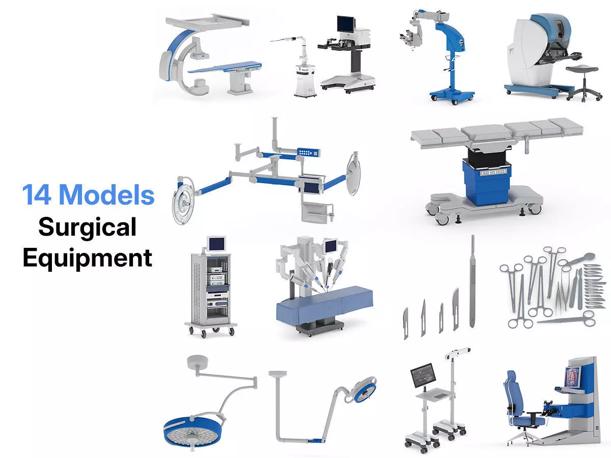 14 Models Medical Surgical Equipment 3D model_0