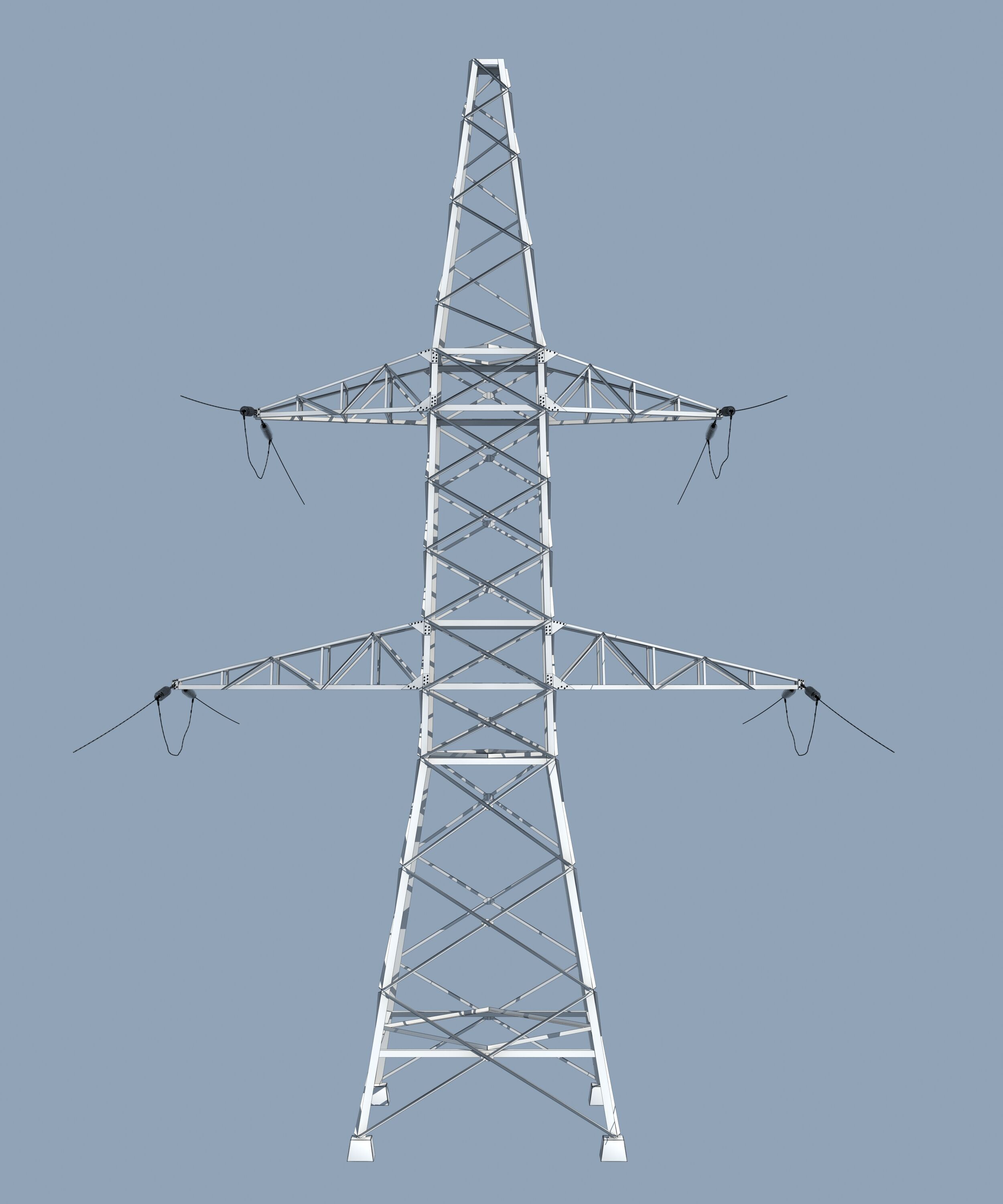 Electric Transmission Tower 3D model_8