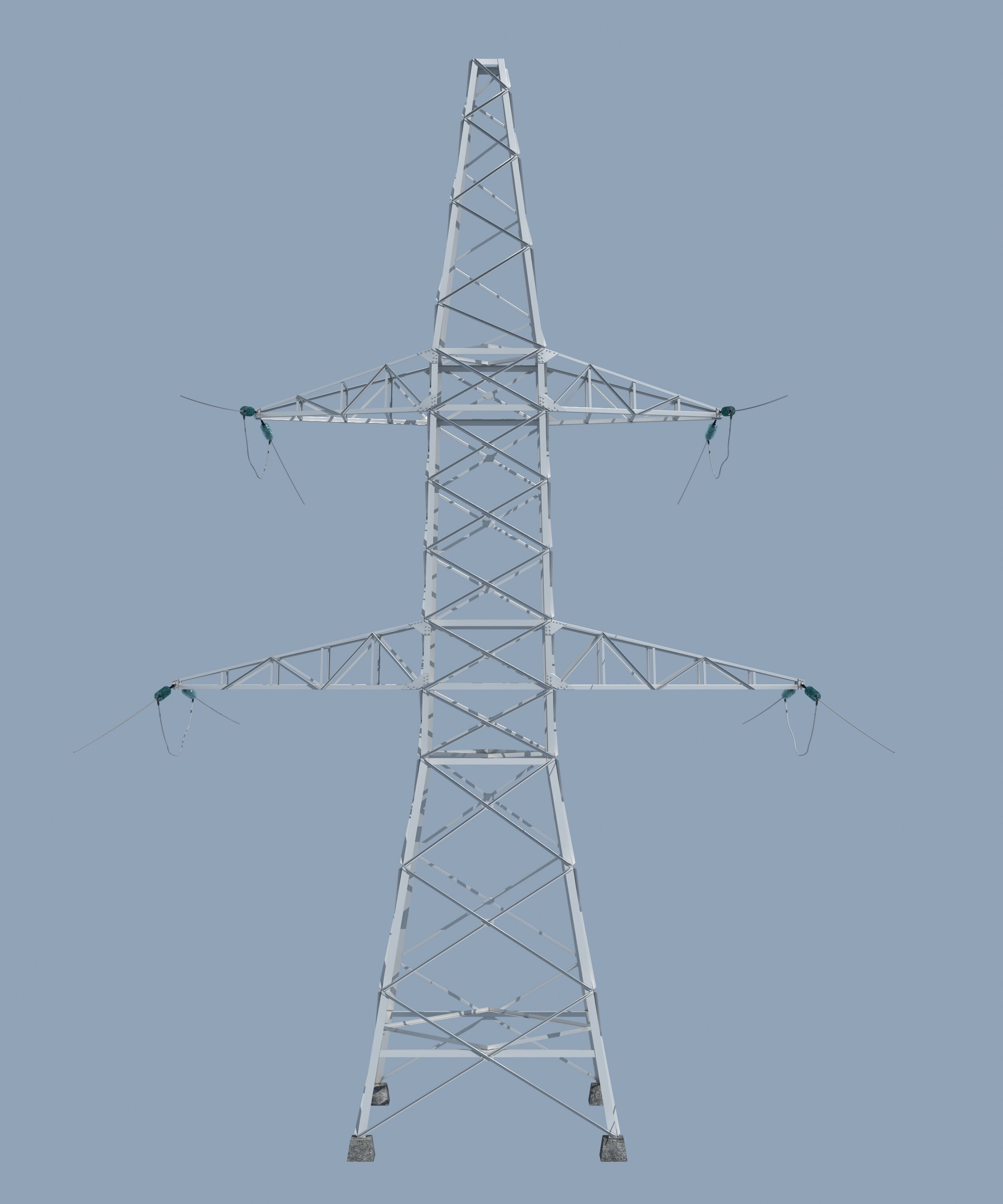 Electric Transmission Tower 3D model_3
