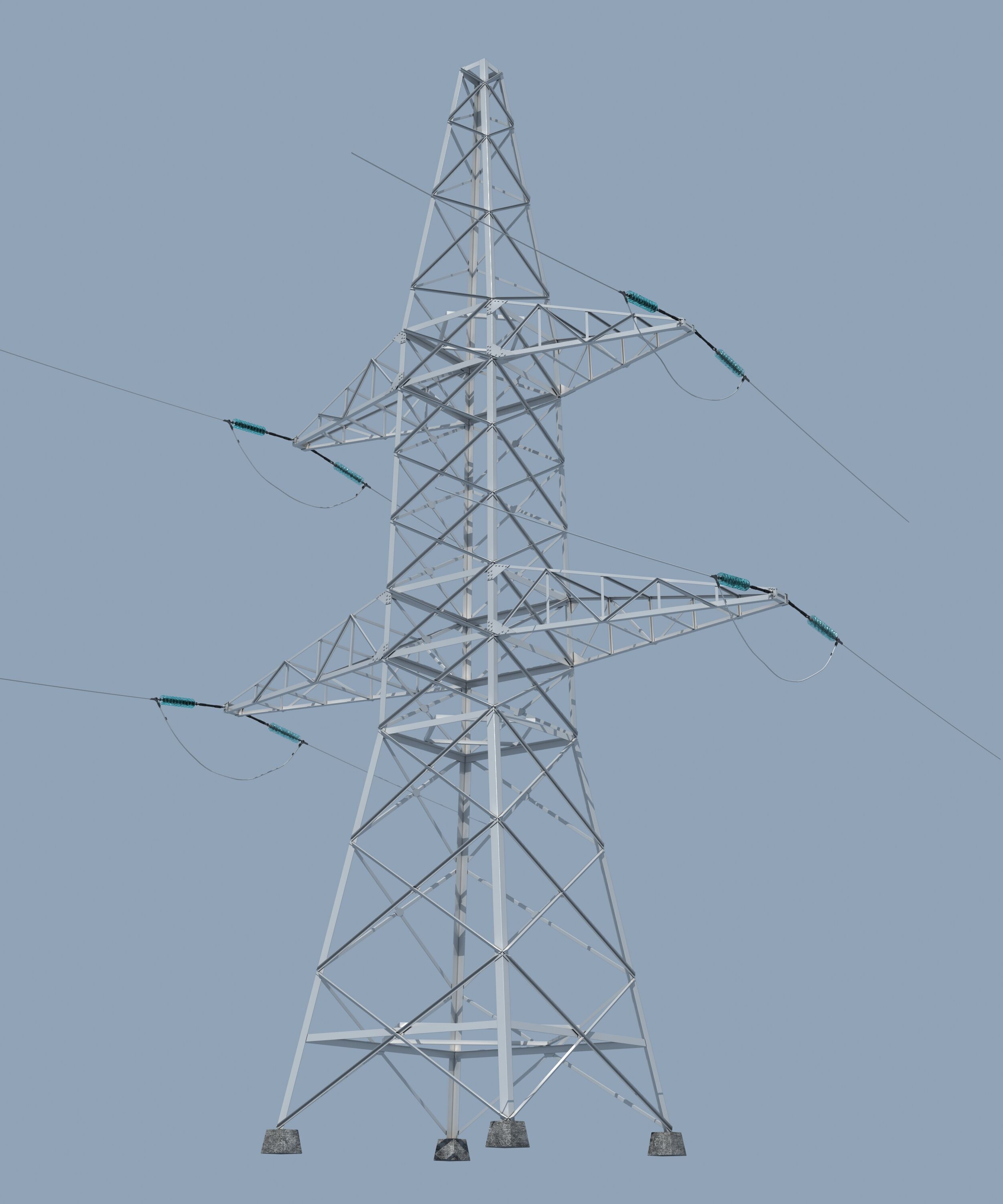 Electric Transmission Tower 3D model_1