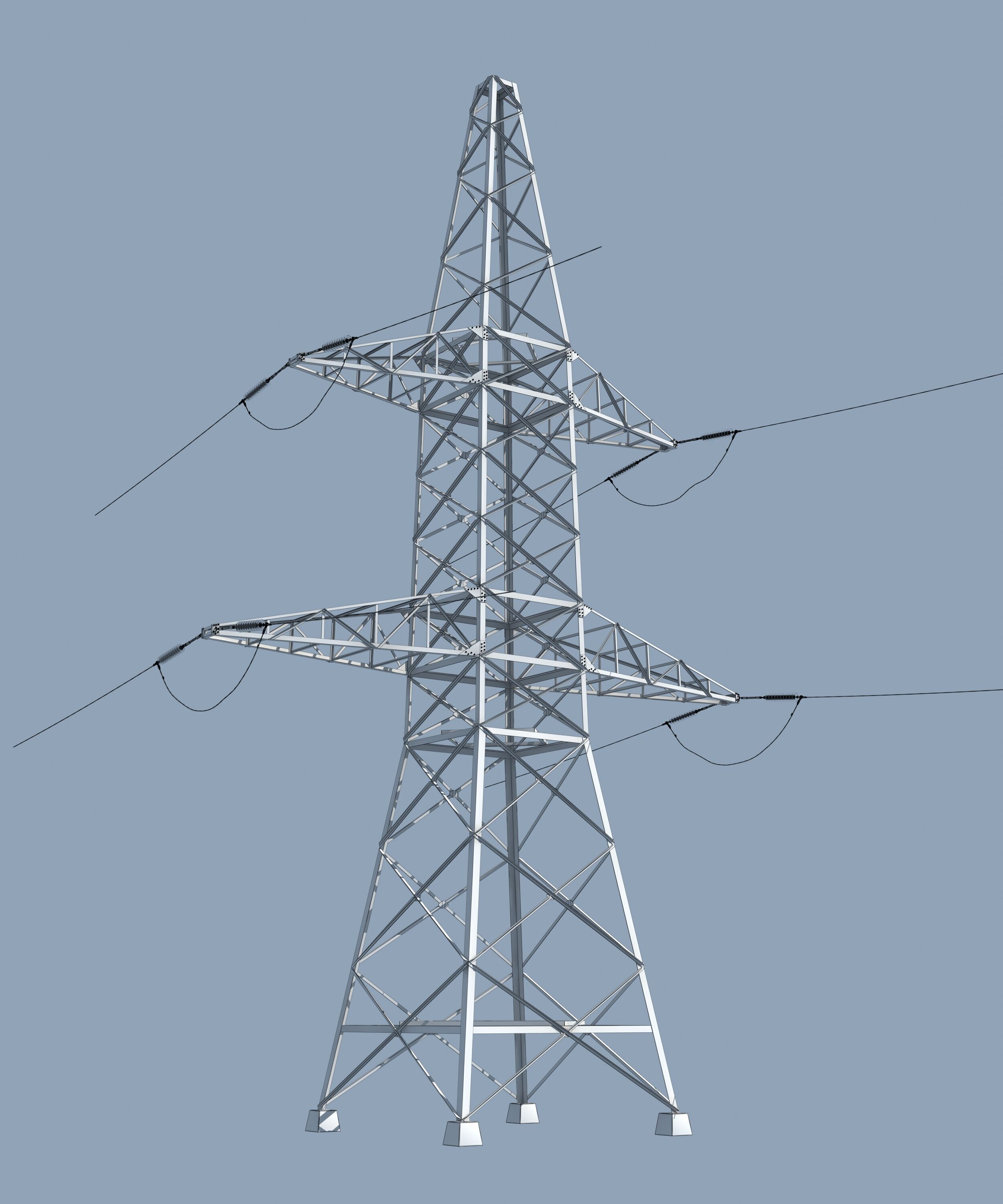 Electric Transmission Tower 3D model_10