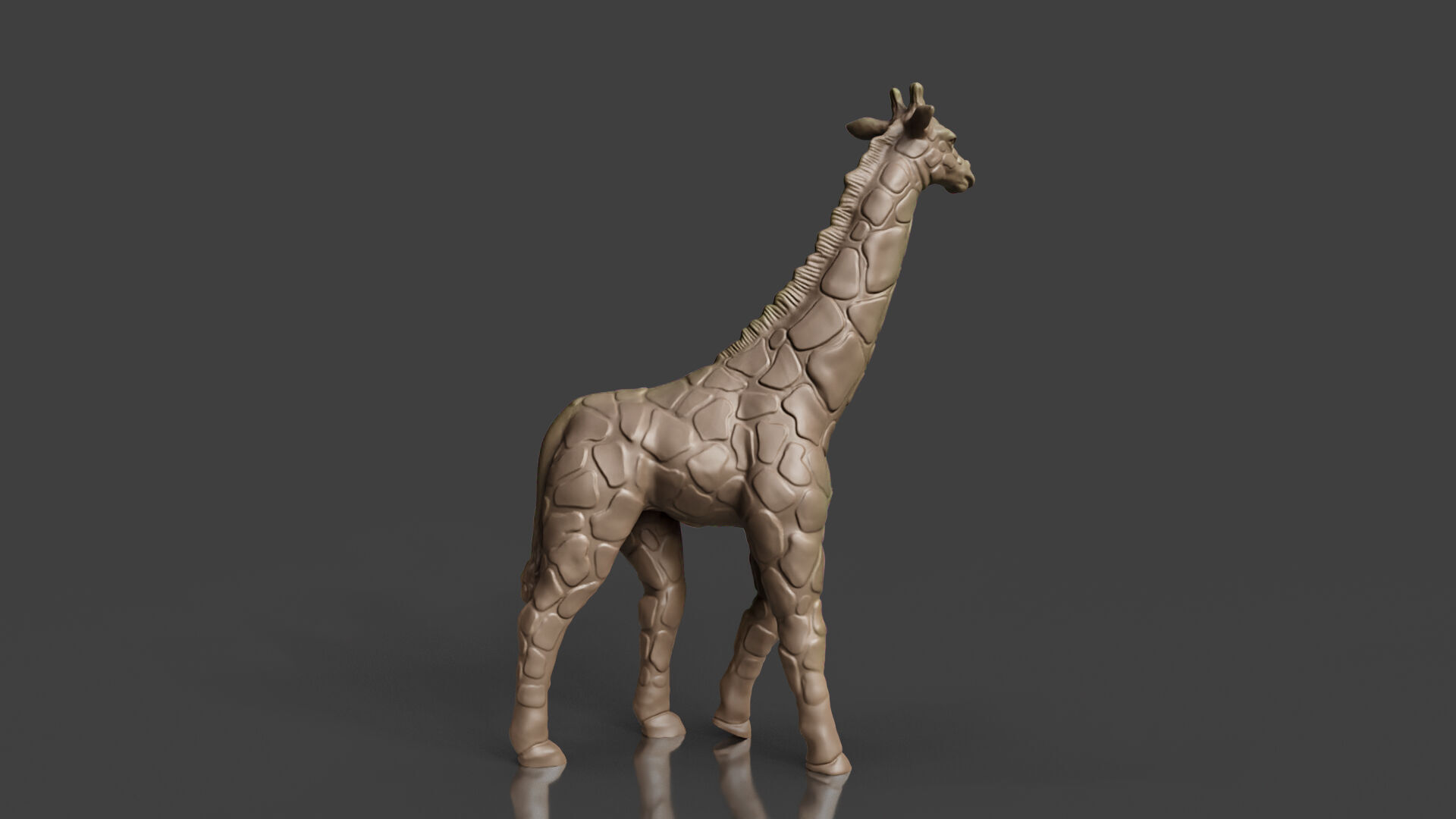 Walking Giraffe Statue 3D print model_3