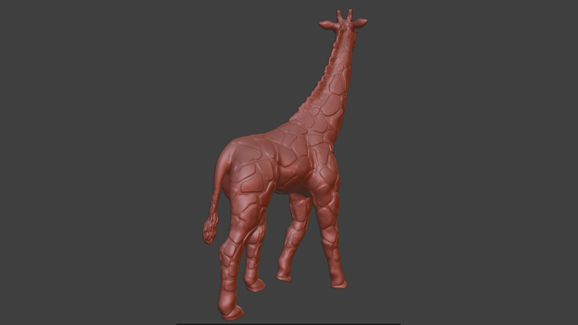 Walking Giraffe Statue 3D print model_9