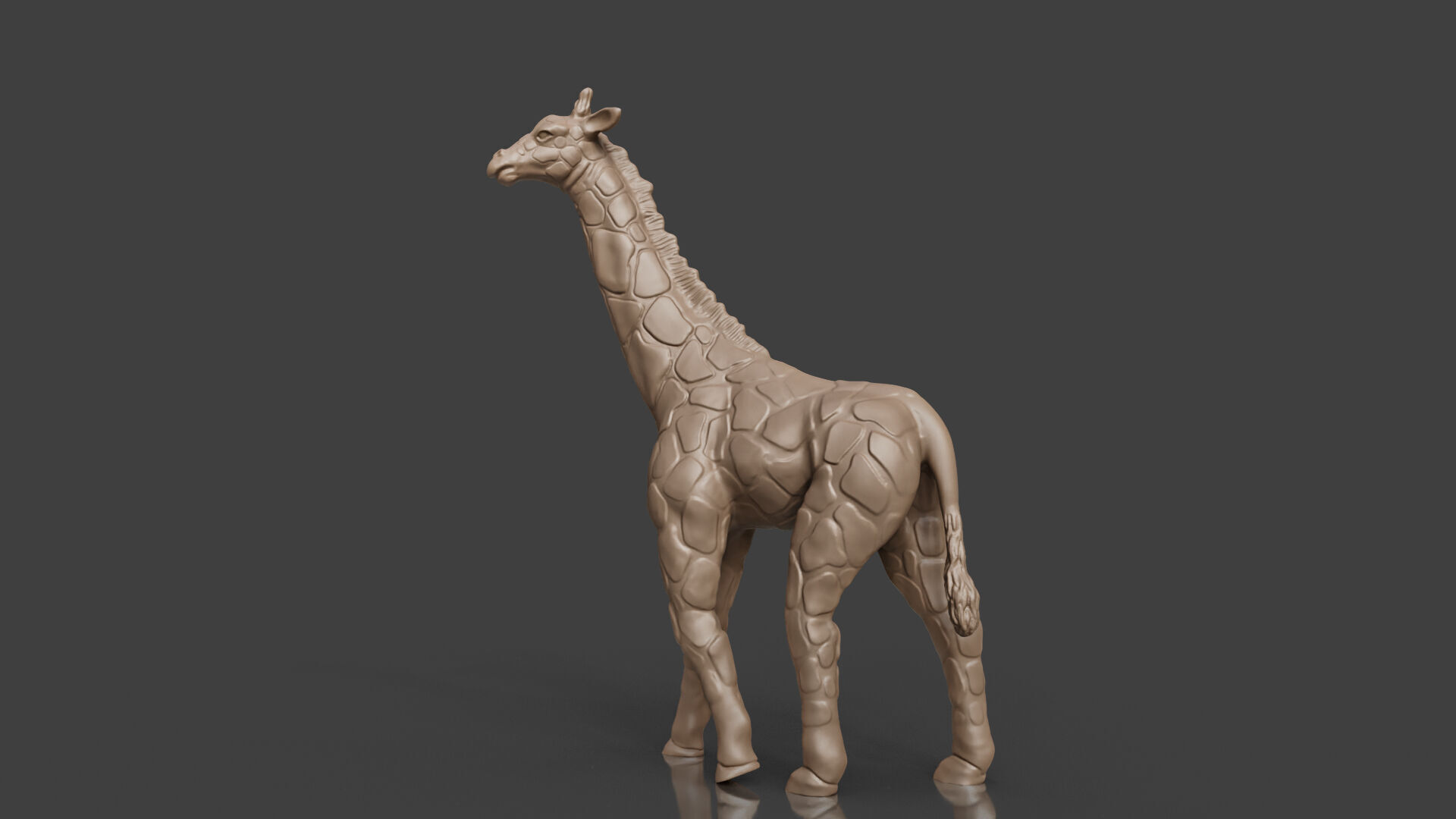 Walking Giraffe Statue 3D print model_5