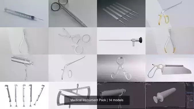 Medical Instrument Pack 3D Model Collection