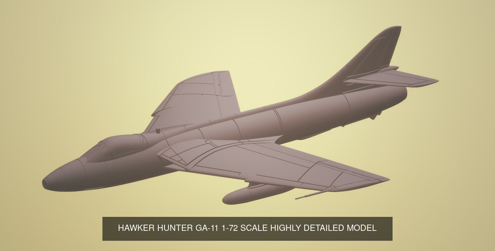 1-72 SCALE HAWKER HUNTER SINGLE SEAT VARIANTS SLA MODEL PACK 3D Model Collection_8