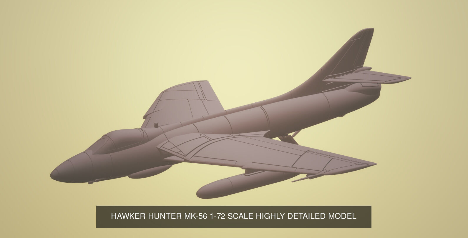 1-72 SCALE HAWKER HUNTER SINGLE SEAT VARIANTS SLA MODEL PACK 3D Model Collection_4