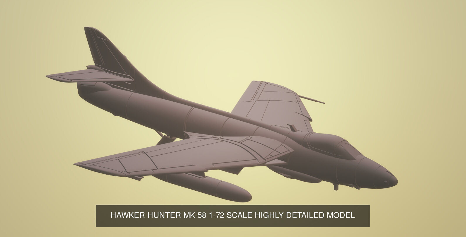 1-72 SCALE HAWKER HUNTER SINGLE SEAT VARIANTS SLA MODEL PACK 3D Model Collection_5