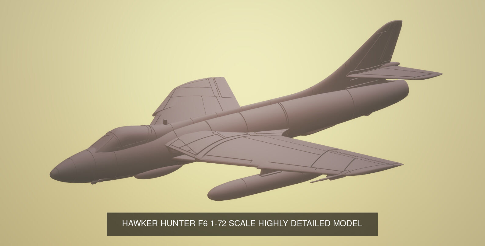 1-72 SCALE HAWKER HUNTER SINGLE SEAT VARIANTS SLA MODEL PACK 3D Model Collection_3