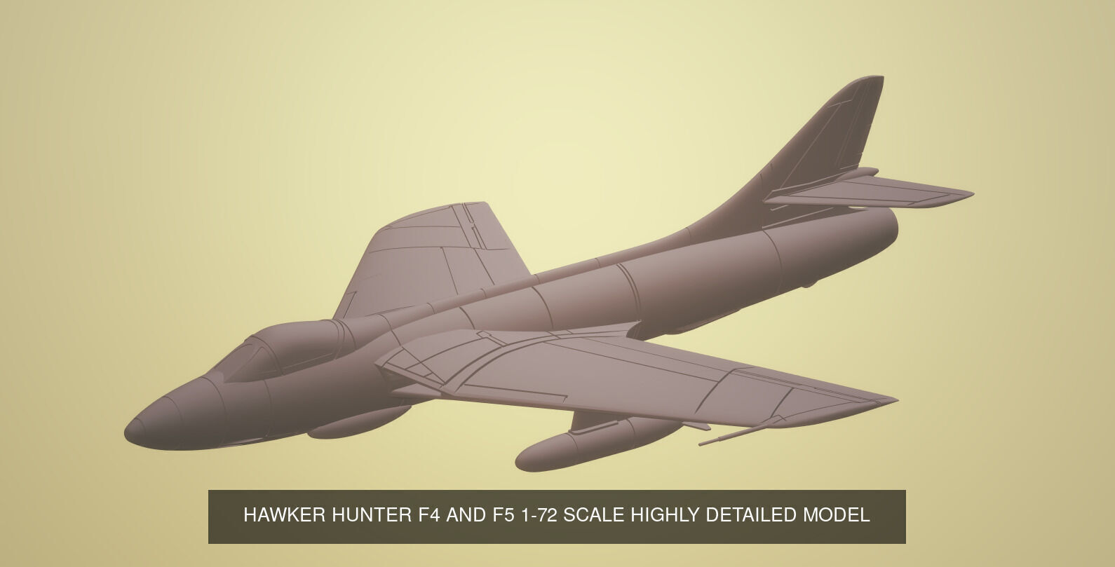 1-72 SCALE HAWKER HUNTER SINGLE SEAT VARIANTS SLA MODEL PACK 3D Model Collection_2