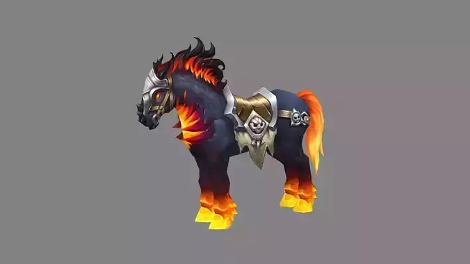 Cartoon Flame horse mount
