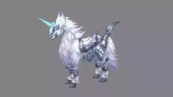 Cartoon unicorn mount