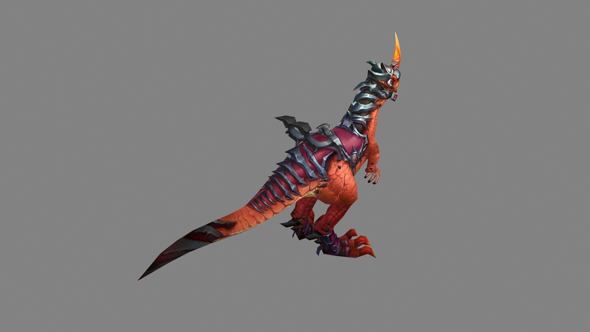 Velociraptor mount Low-poly 3D model_2