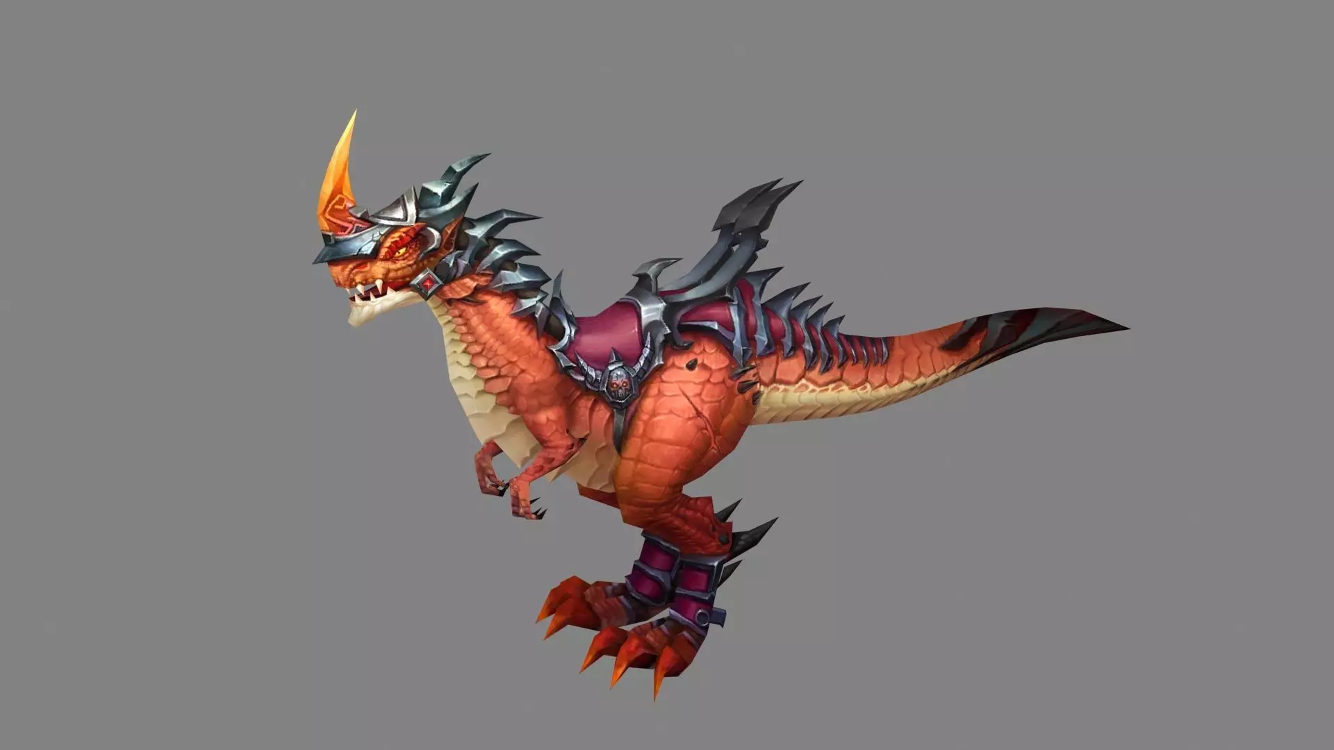 Velociraptor mount Low-poly 3D model_0