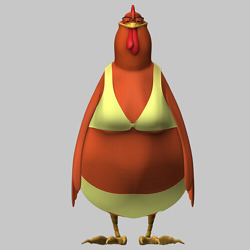 Cartoon Hen 3D model