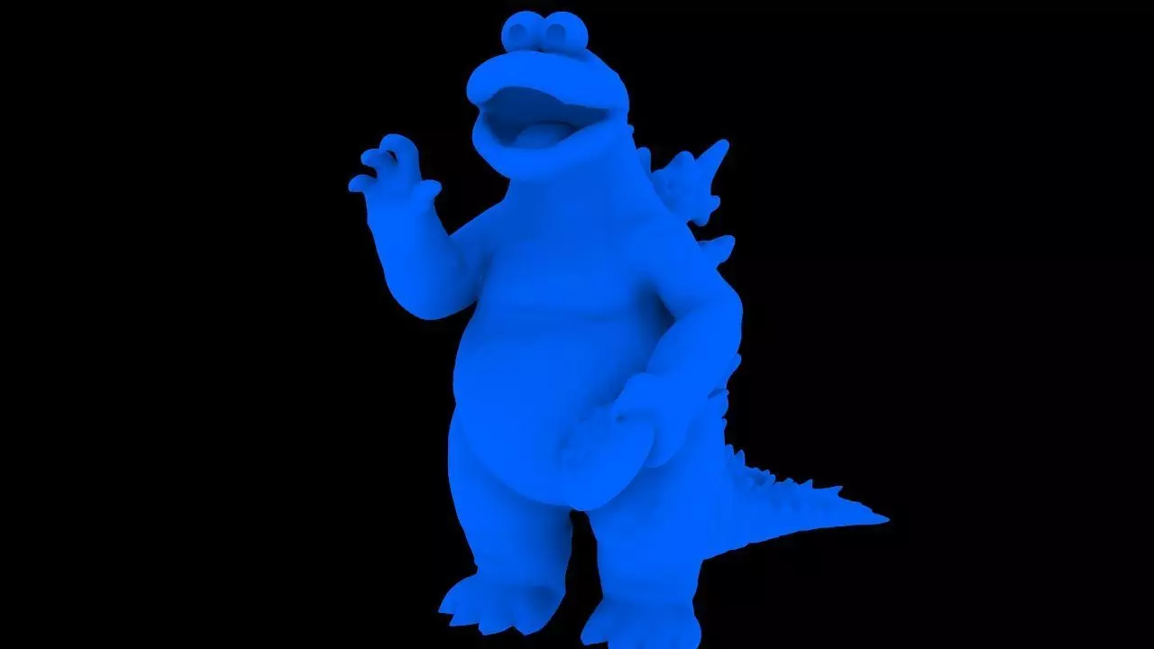 Cookie Monster GODZILLA 3D Printable Model 3D print model_0